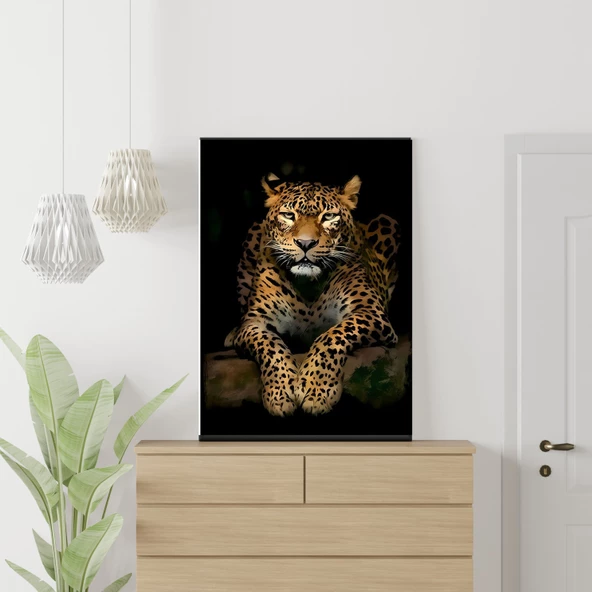 Hediyemi Leopar Art 18 x 27 Cm MDF Tablo (Çift Taraflı Bantlı )