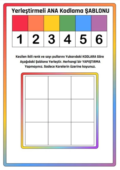 Cırt Cırtlı Çocuklar İçin Kodlamaya Giriş Seti (Renk-Sayı Kodlaması) - 2