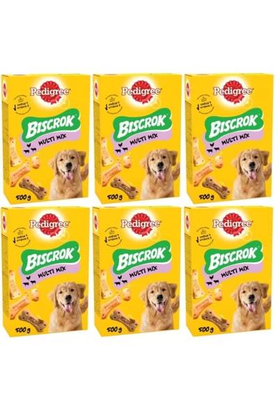 Pedigree Biscrok Multi Mix Köpek Ödül Bisküvisi 500 gr X 6 Adet