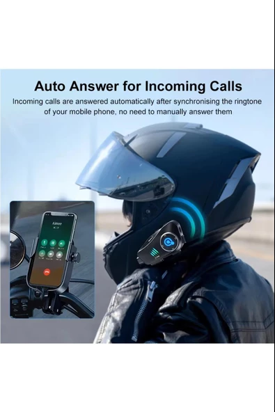 1080P Kamera Kayıt Özellikli Motosiklet Kask Kulaklık Q-28P 32Gb Hafıza Kartı Hediyeli Wireless APP - 4
