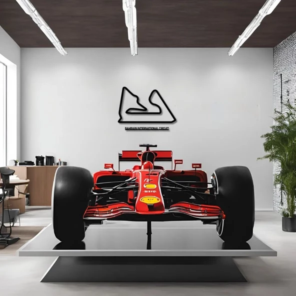 Sanatsal Metal Tablo Bahreyn Grand Prix Metal Duvar Tablosu Formula 1 - 3