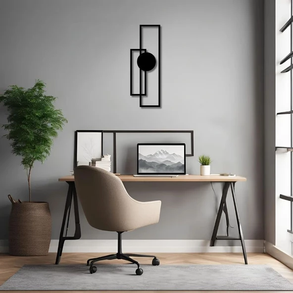 Modern Metal Duvar Sanatı Şekil 1 (Shape 1) Metal Duvar Tablosu Soyut - 3