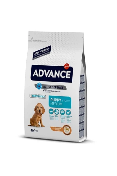 Advance Puppy Protect Tavuklu Pirinçli Orta Irk Yavru Köpek Maması 3kg