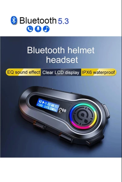 Radyo Özellikli Kask Kulaklık Q-08P Su Geçirmez Bluetooth Motosiklet Radyolu Bluetooth Kulaklık - 4