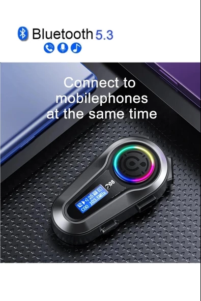 Radyo Özellikli Kask Kulaklık Q-08P Su Geçirmez Bluetooth Motosiklet Radyolu Bluetooth Kulaklık - 2