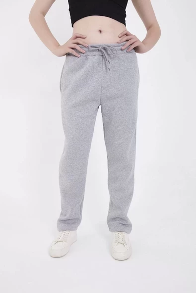 Unisex Basic Eşofman Pantolon - Gri - 7