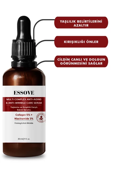 ESSOVE Yaşlanma ve Kırışıklık Karşıtı Serum 30ml - 2
