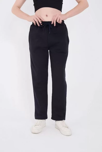 Unisex  Basic Eşofman Pantolon - Lacivert - 4