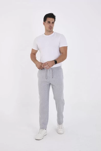 Unisex  Basic Eşofman Pantolon - Gri - 2