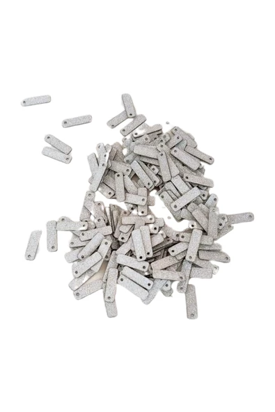 Mat Beyaz 15 x 5 mm Dantel Oya Yazma Halhal Abiye Lazer Kesim Pul 1000 adet / 40 gram - 3