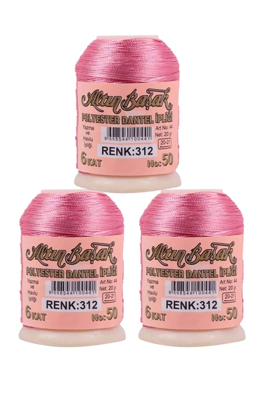 3 Adet Altınbaşak Oya ve Dantel İpi 20 gr - Royaleks - No: 600 - 312 - 363 - 5