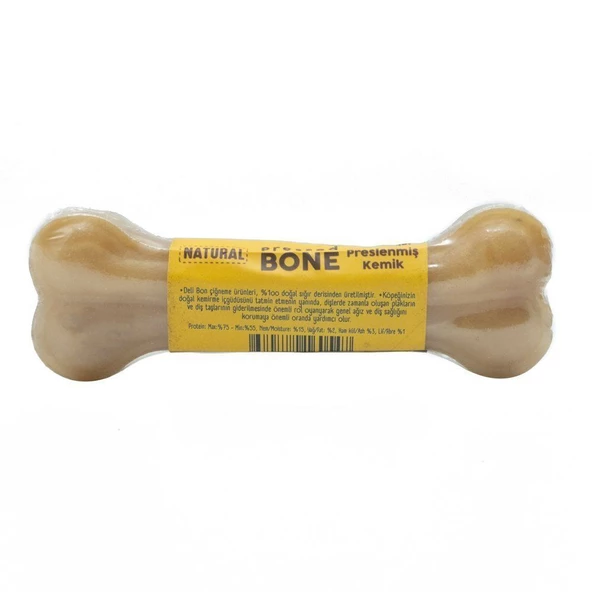 DELİBON DERİ PRES KEMİK 12CM S BOY 1Lİ VAKUM NATUREL 12CMX1AD.