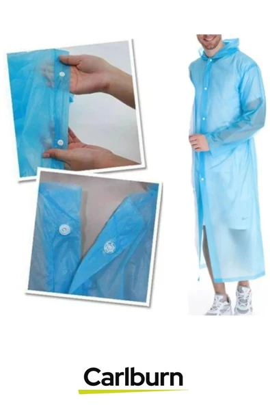 Özel Üretim Kullan At Su Geçirmez Sızdırmaz 0,2mm Kalınlık Tek Kullanımlık 10 Adet Yağmurluk - 2