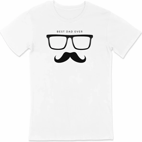 Babalar Günü Baskılı T-shirt - Beyaz