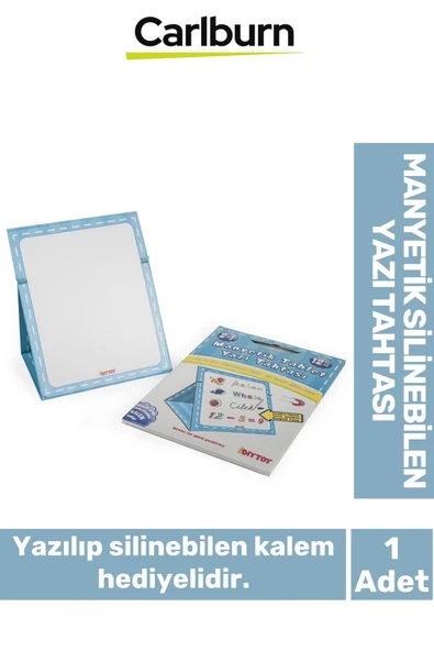 Çizgisiz Katlanabilir Çift Taraflı Stand Manyetik Yazıp Silinebilen Kalem Yazı Tahtası 24x30 cm