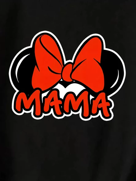 Anneler Günü Baskılı T-shirt - Siyah - 2