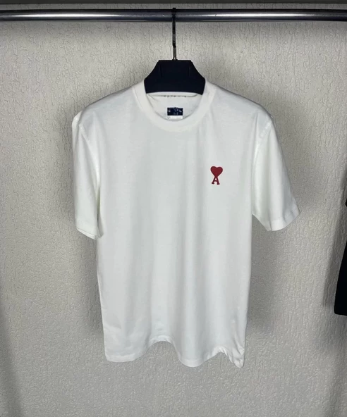 Unisex Bisiklet Yaka Baskılı Oversize T-Shirt - Beyaz - 3