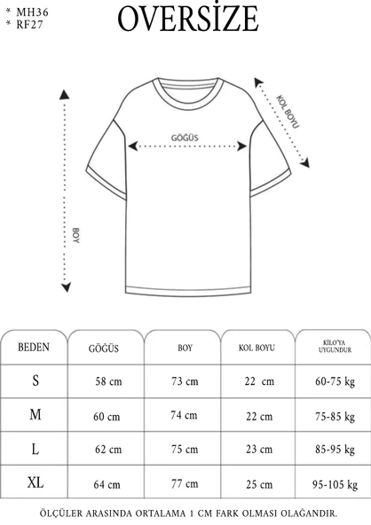 Unisex Bisiklet Yaka Baskılı Oversize T-Shirt - Beyaz - 5