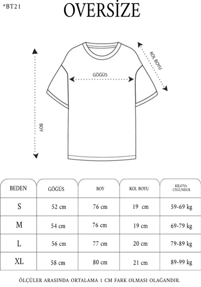 Unisex Bisiklet Yaka Baskılı Oversize T-Shirt - Siyah - 5