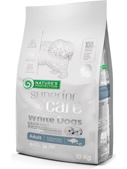 Natures Protection Nature's Protection Tahılsız %78 Hayvansal Proteinli Balıklı Küçük Irk Beyaz Köpek Maması 10 kg