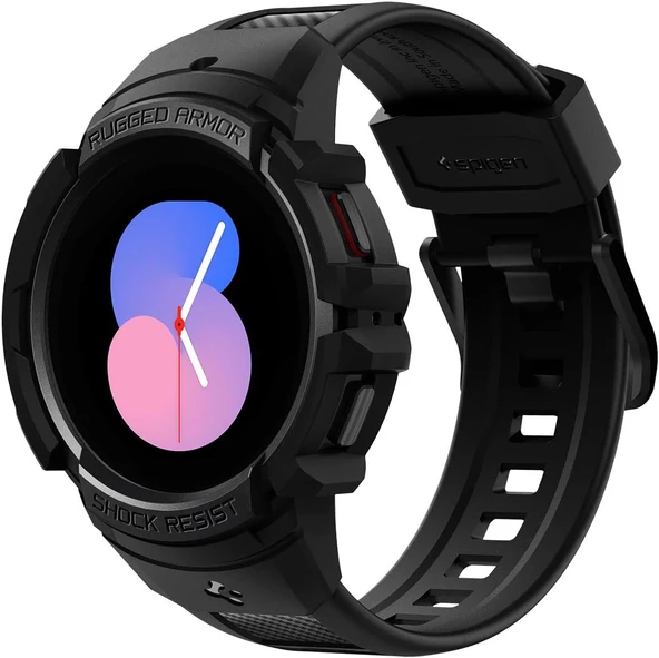 Galaxy Watch 5 / 4 (40mm) Kılıf & Kordon Kayış Rugged Armor Pro v2 Black - ACS05399