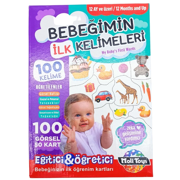 Bebeğimin İlk Kelimeleri Oyunu Eğitici Oyun Kartları 43761