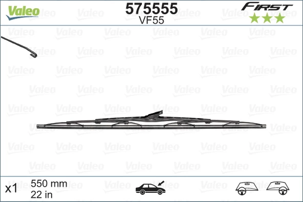 SİLECEK SÜPÜRGESİ 55cm x1 NORMAL TİP FİRST ÜNİVERSAL - 1