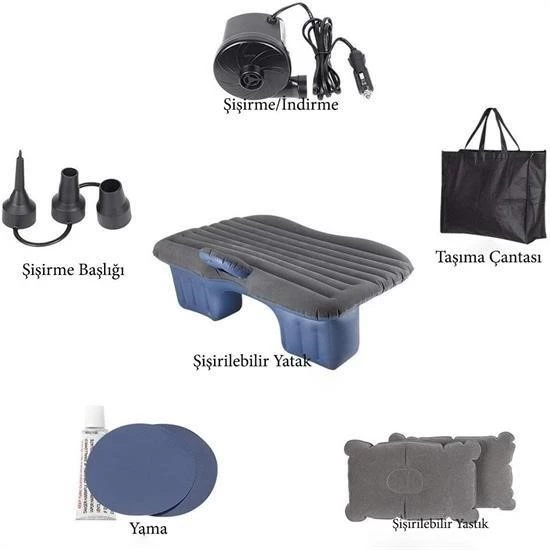 Kampta Araçta Kullanılabilir Şişme Yatak - Resim 3