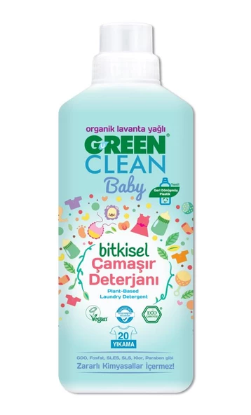 Green Clean Baby Bitkisel Çamaşır Deterjanı 1000 ml (20 Yıkama)