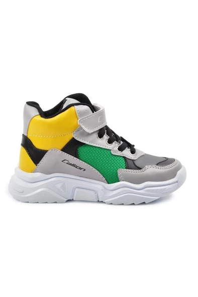 Callion 053-21 Deri Filet Çocuk Spor Ayakkabı Füme Buz Yeşil - Resim 2