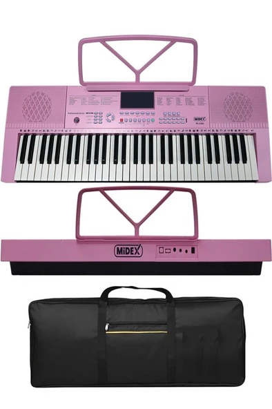 Midex PS-2300PK-PAK 61 Tuşlu Org Stand Kulaklık Pembe Başlangıç İçin Uygun - 2