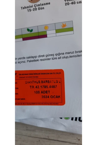 KOLUKISA TARIM HÜSNÜ YUSUF ÇİÇEK TOHUMU - Resim 4