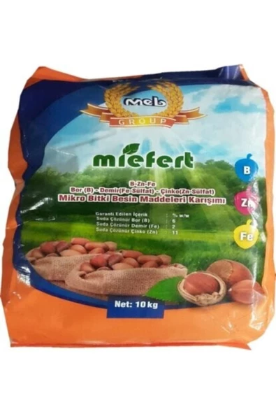 Miefert B Zn Fe Mikro Bitki Besin Maddeleri Karışımı Gübre 10kg