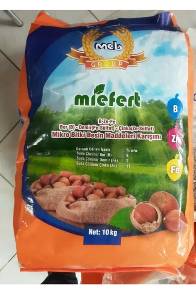 5 Adet Miefert Bzn Fe Mikro Bitki Besin Maddeleri Karışımı Gübre 5 X 10 Kg