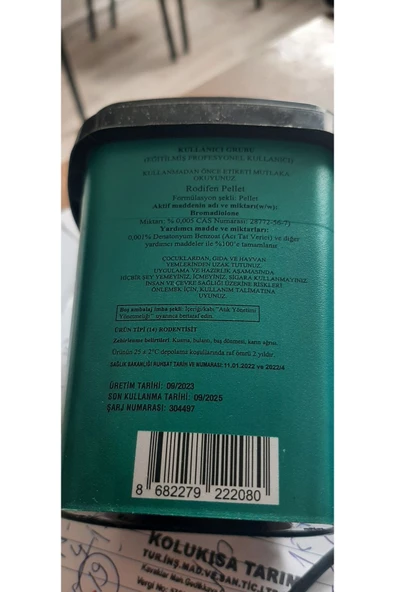 KOLUKISA TARIM RODİFEN PELLET FARE ZEHİRİ - 2