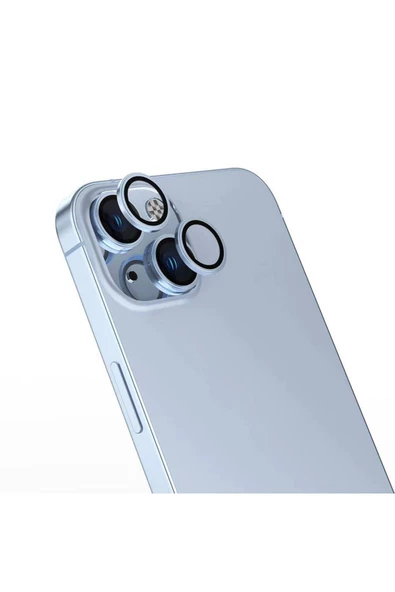 Apple iPhone 16 Plus Zore CL-15 Parmak İzi Bırakmayan Anti-Reflective Kamera Lens Koruyucu-Mavi