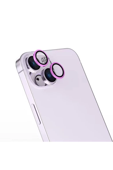 Apple iPhone 16 Plus  Uyumlu CL-15 Parmak İzi Bırakmayan Anti-Reflective Kamera Lens Koruyucu-Pembe