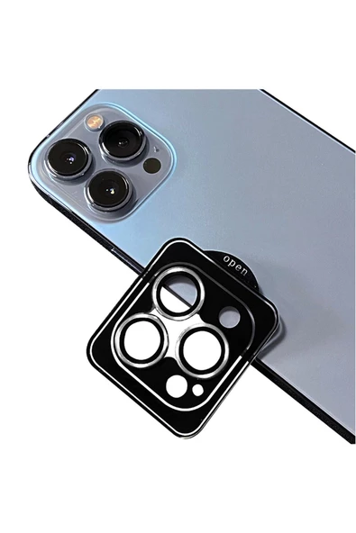 iPhone 13 Pro Uyumlu BSR CL-09 Kamera Lens Koruyucu-Gümüş