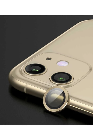 Apple iPhone 12 Mini Uyumlu CL-07 Kamera Lens Koruyucu, Gold