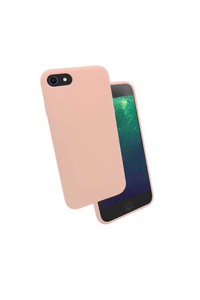 iPhone SE 2022 Uyumlu Zore Silk Silikon-Pembe