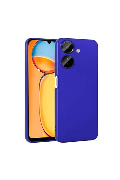 Xiaomi Poco C65 Kılıf Zore Premier Silikon Kapak-Saks Mavi