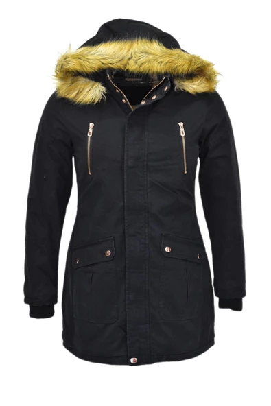Kadın Spor Kanvas Kapüşonlu Parka M5300 BGL-ST03986 ürün görseli