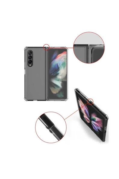 Galaxy Z Fold 3 Uyumlu Mkc Nitro Anti Shock Silikon-renksiz