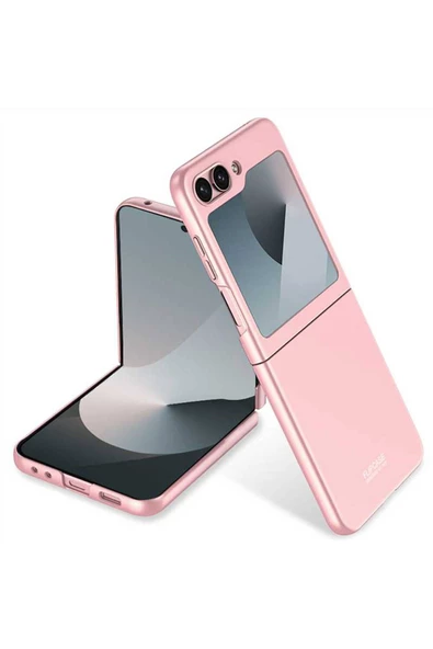 Galaxy Z Flip 6 Kılıf Zore Sert Kıpta Kapak-Pembe