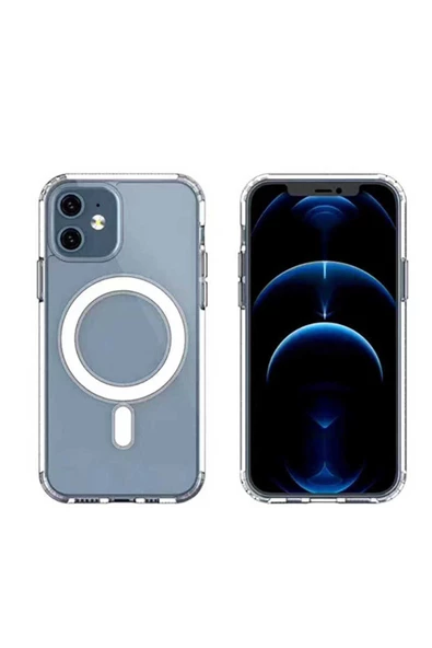 iPhone 11 Uyumlu Zore Tacsafe Wireless Kılıf-Renksiz