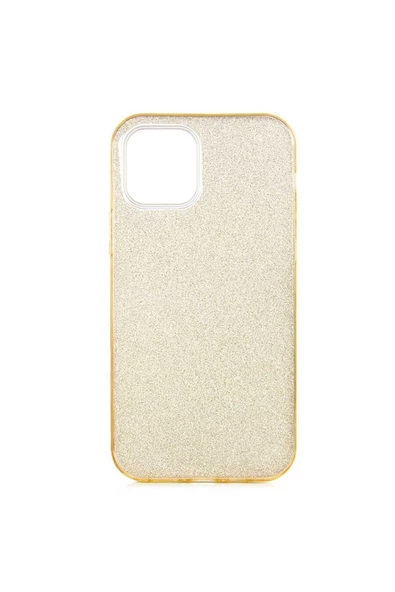 iPhone 12 Uyumlu Zore Shining Silikon-Gold