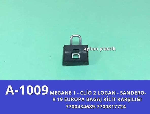 BAGAJ KİLİT KARŞILIĞI R19 EUROPA-MEGANE 1-CLIO 2-LOGAN-SANDERO