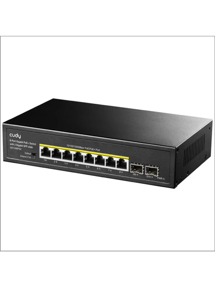 CUDY GS1008PS2 8 Port 10/100/1000Mbps POE+ Ethernet Switch