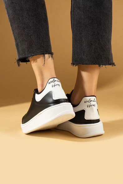 Pembe Potin Rahat Taban Bağcıklı Kadın Sneaker 001-340-24SBeyaz - 2