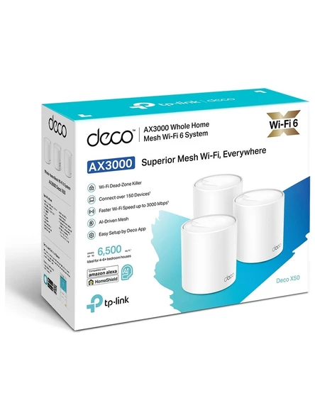 Tp-Link DECO X50 3LÜ Wi-Fi 6 AX3000 Tüm Evi Kapsayan Mesh Wifi Sistemi - 5